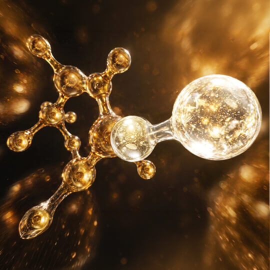 Scientific representation of Pro-Xylane™ molecule for Helena Rubinstein Replasty. 