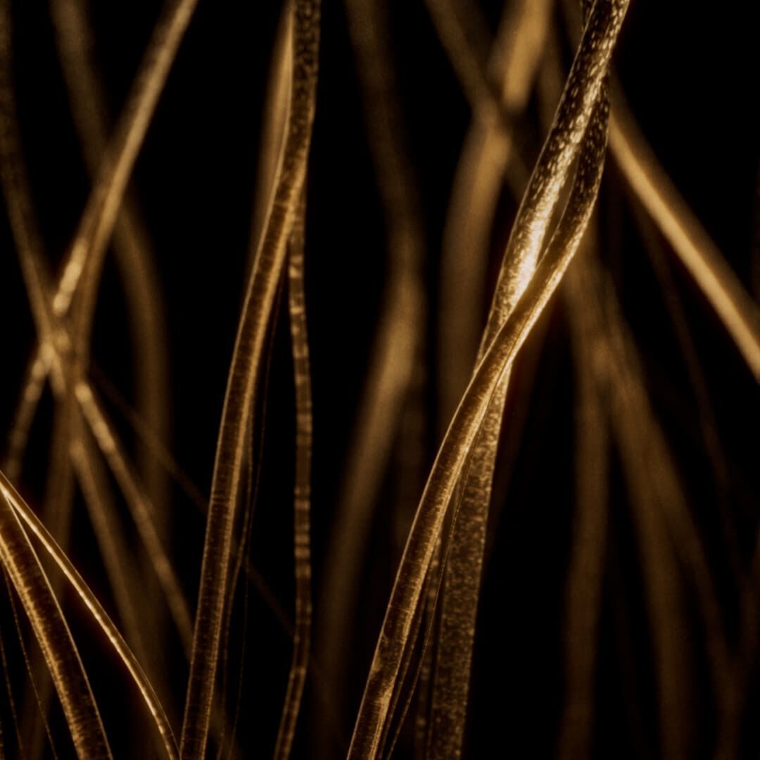 Microscopic view of multiple collagen chains restored for firmer, younger-looking skin.