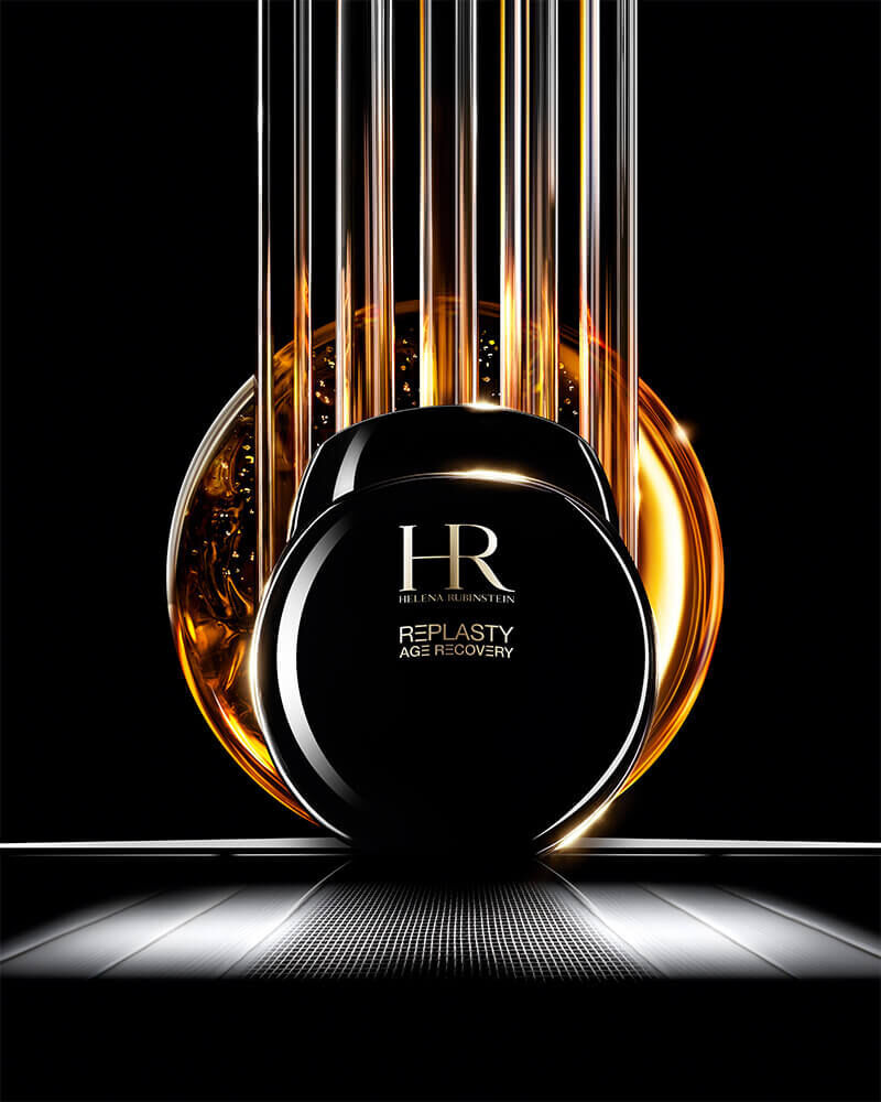 Helena Rubinstein Replasty Age Recovery Night Cream Jar 30PX on a black and gold background